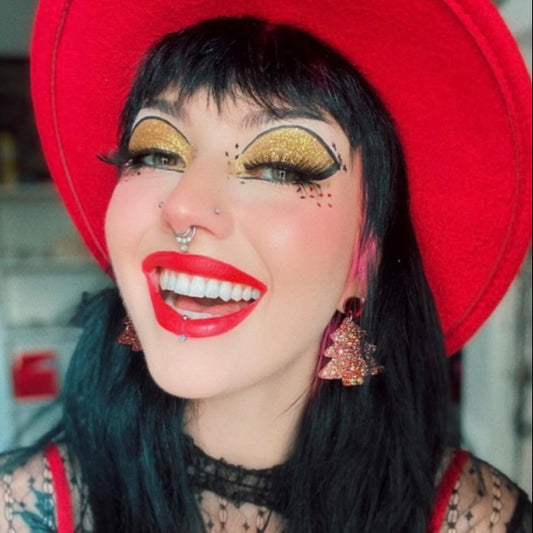 @paigesavill94 wearing Red Square vegan lipstck by Medusa's Makeup
