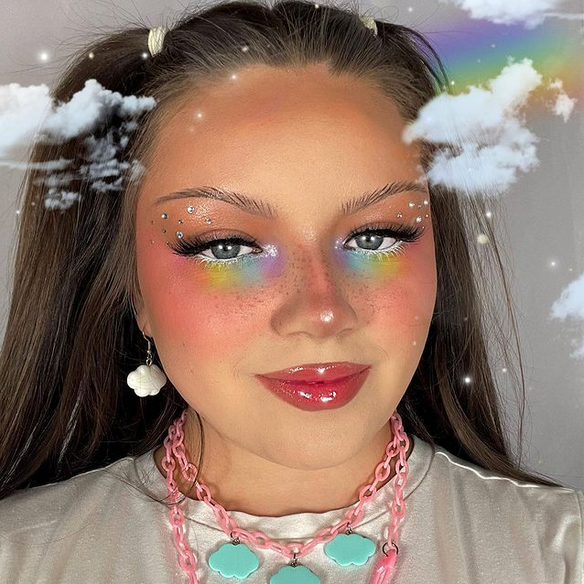 Rainbow makeup hot sale looks