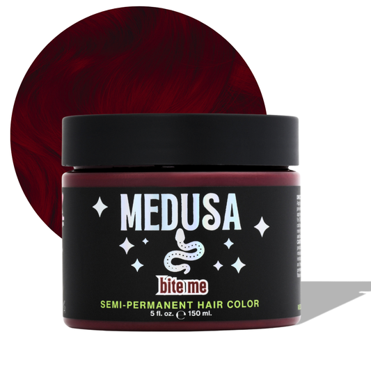 Medusa hair dye deep red fang
