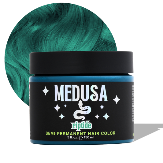 Medusa hair dye teal Riptide