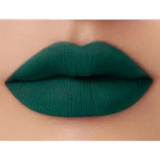 matte green lipstick