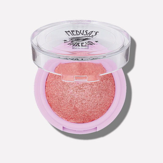 Pink makeup compact with 'Medusa's Makeup' branding on a white background - Baked Eyeshadow - Utopia
