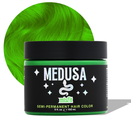 Medusa hair dye bright green misfit