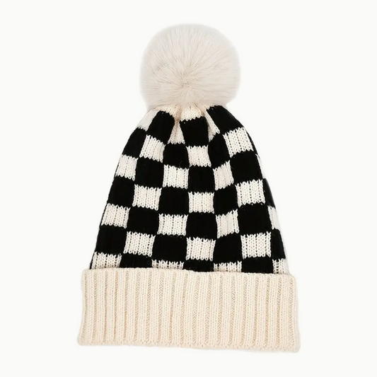 checker beanie