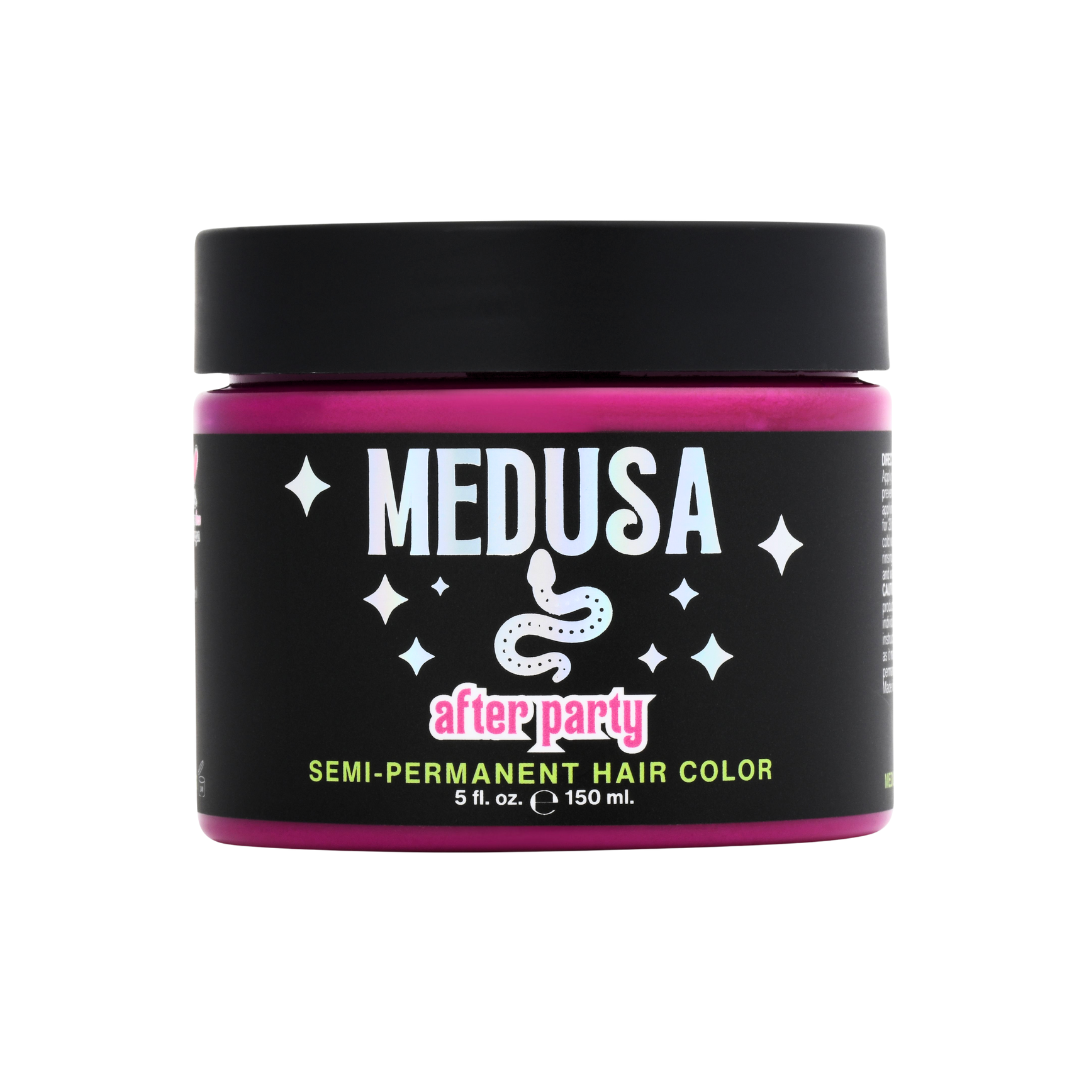 Medusa Semi-Permanent Hair Dye in hot pink – Vibrant Vegan Hair Color - After Party - 5 oz jar