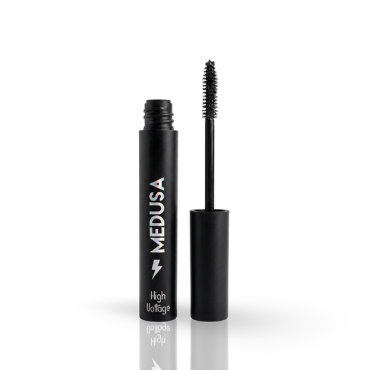 Black mascara with 'MEDUSA' branding on a white background