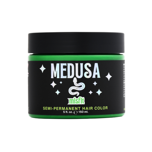 Medusa Semi-Permanent Hair Dye in bright punk green – Vibrant Vegan Hair Color - Misfit - 5 oz jar