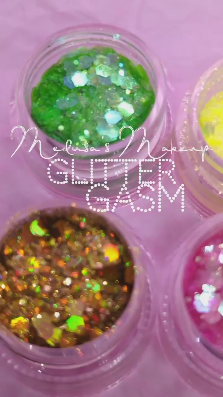 Short video reel of Medusa's Makeup Glittergasm collection