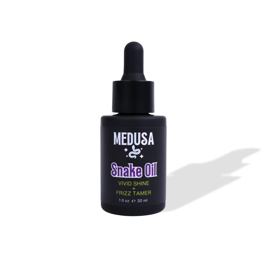 Medusa Snake Oil bottle on a white background