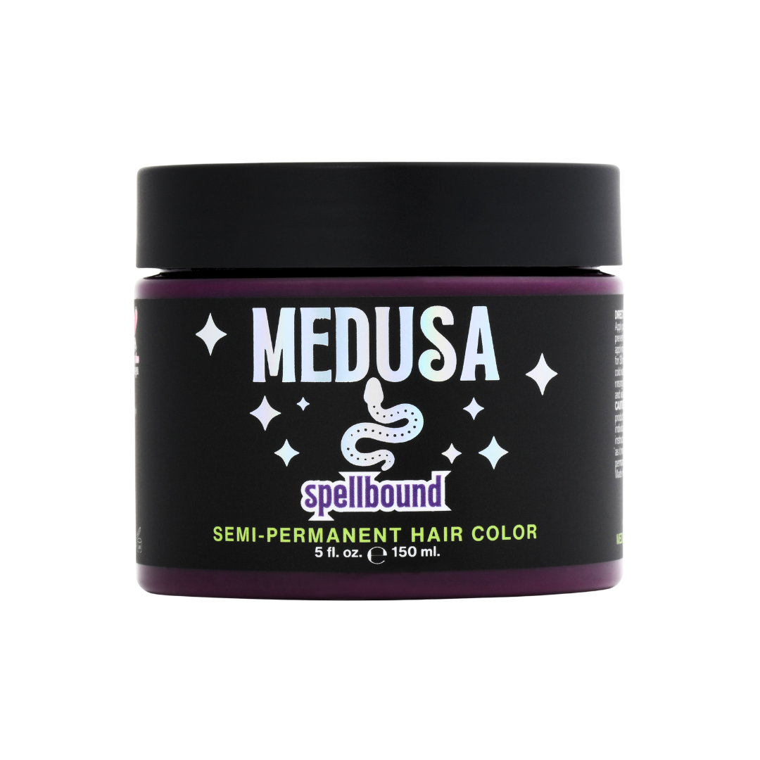 Medusa Semi-Permanent Hair Dye in bright purple – Vibrant Vegan Hair Color - Spellbound - 5 oz jar