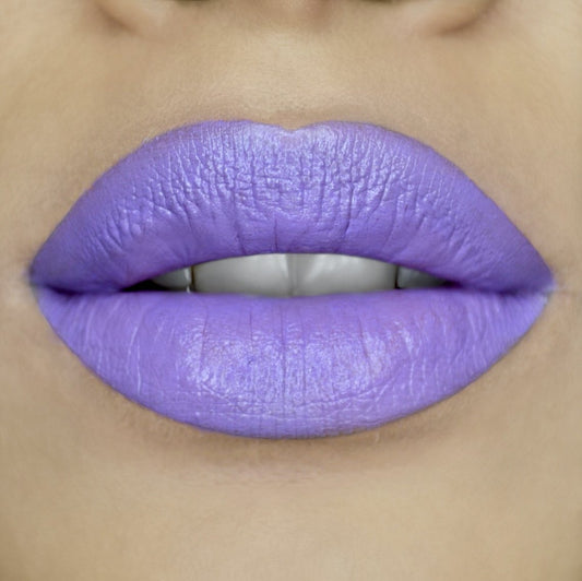 Model wearing Vegan Lipstick - Lydia