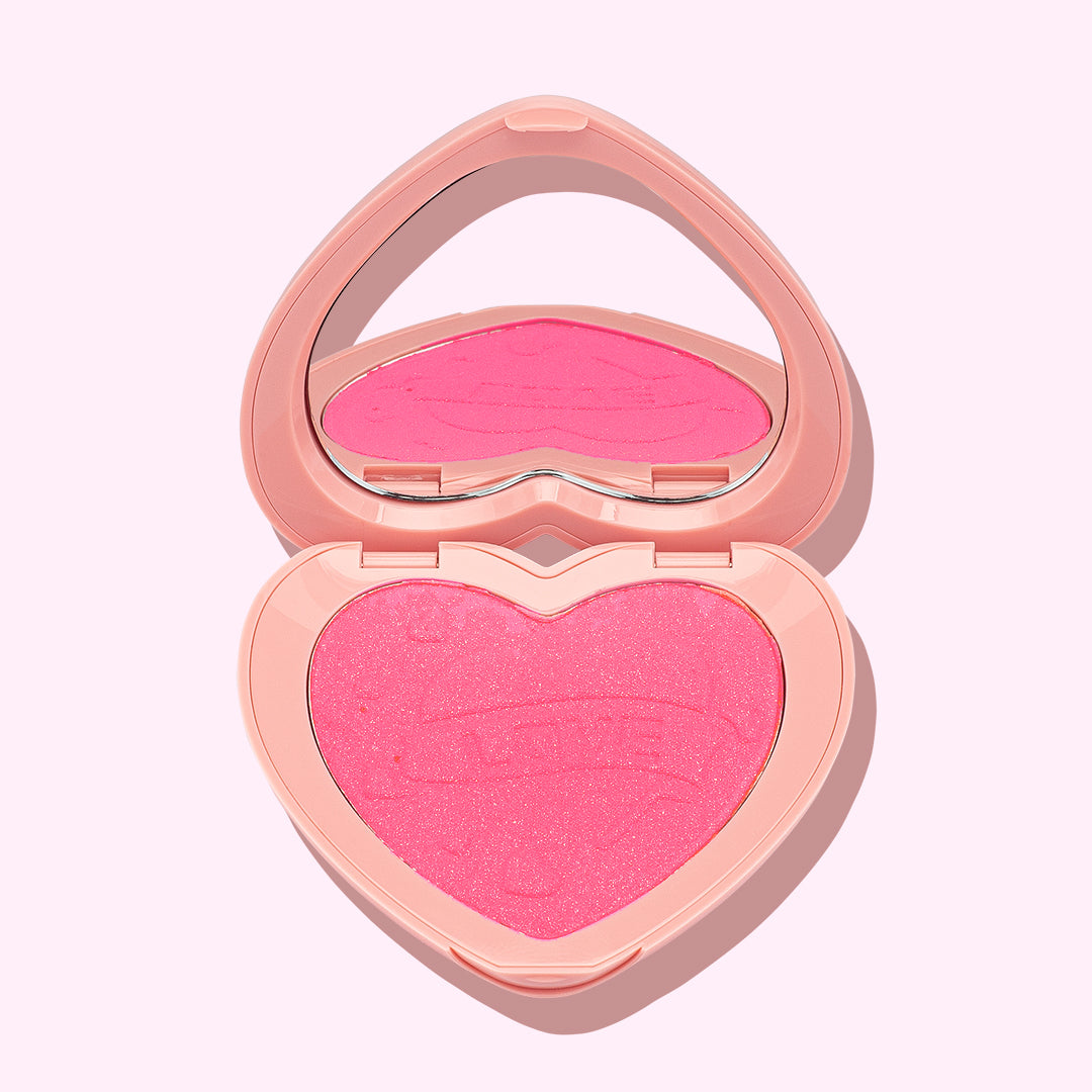 Monochrome Heart-shaped Powder Blusher Peach Pink Matte Blush Lasting  Natural
