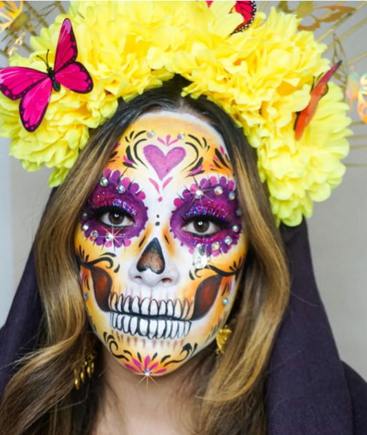 Day of the Dead Halloween makeup inspo by @soymarian.mua 