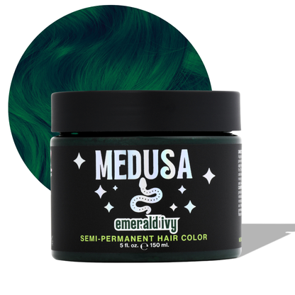 Medusa hair dye forest green emerald ivy