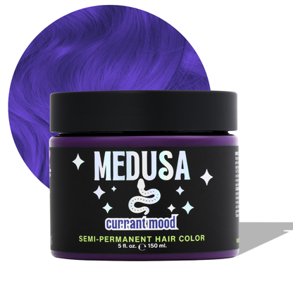 Medusa hair dye blue purple currant mood