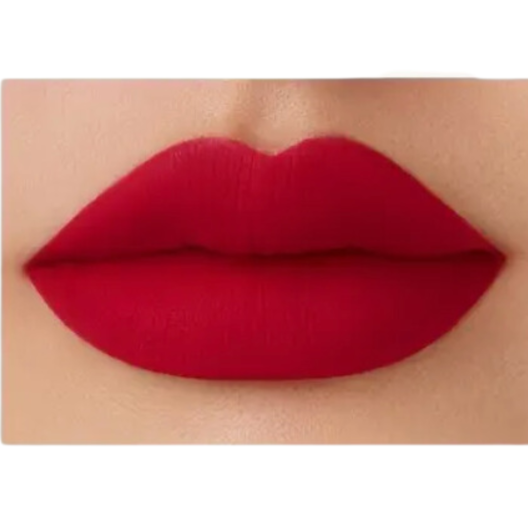 matte red lipstick