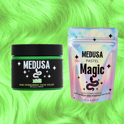 Pastel Green Hair Dye Bundle: Misfit + Pastel Magic