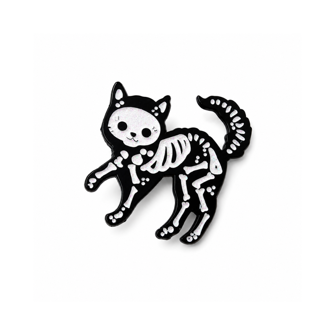 Skeleton Kitty Pin 