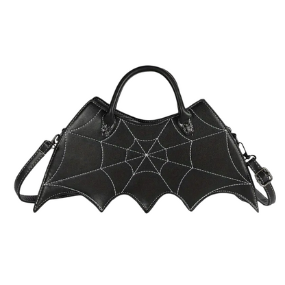 Gothic Bat Spider Web Hand Bag