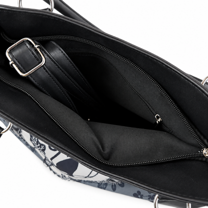 inside goth kitty handbag