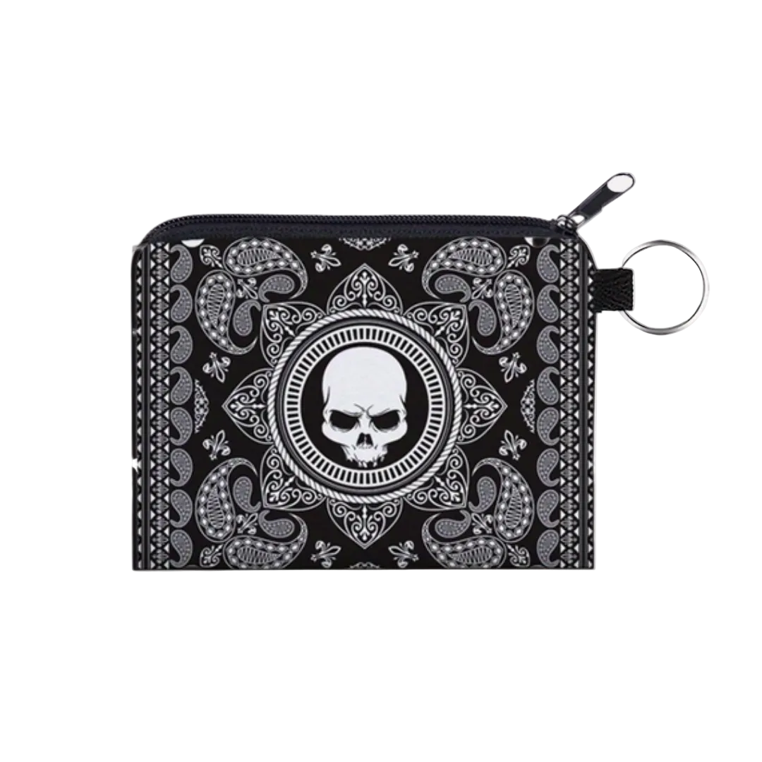 Skull paisley coin bag