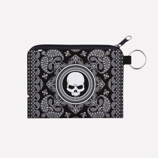 Skull paisley coin bag