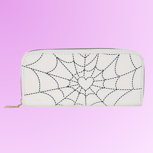 White Spider Web Wallet