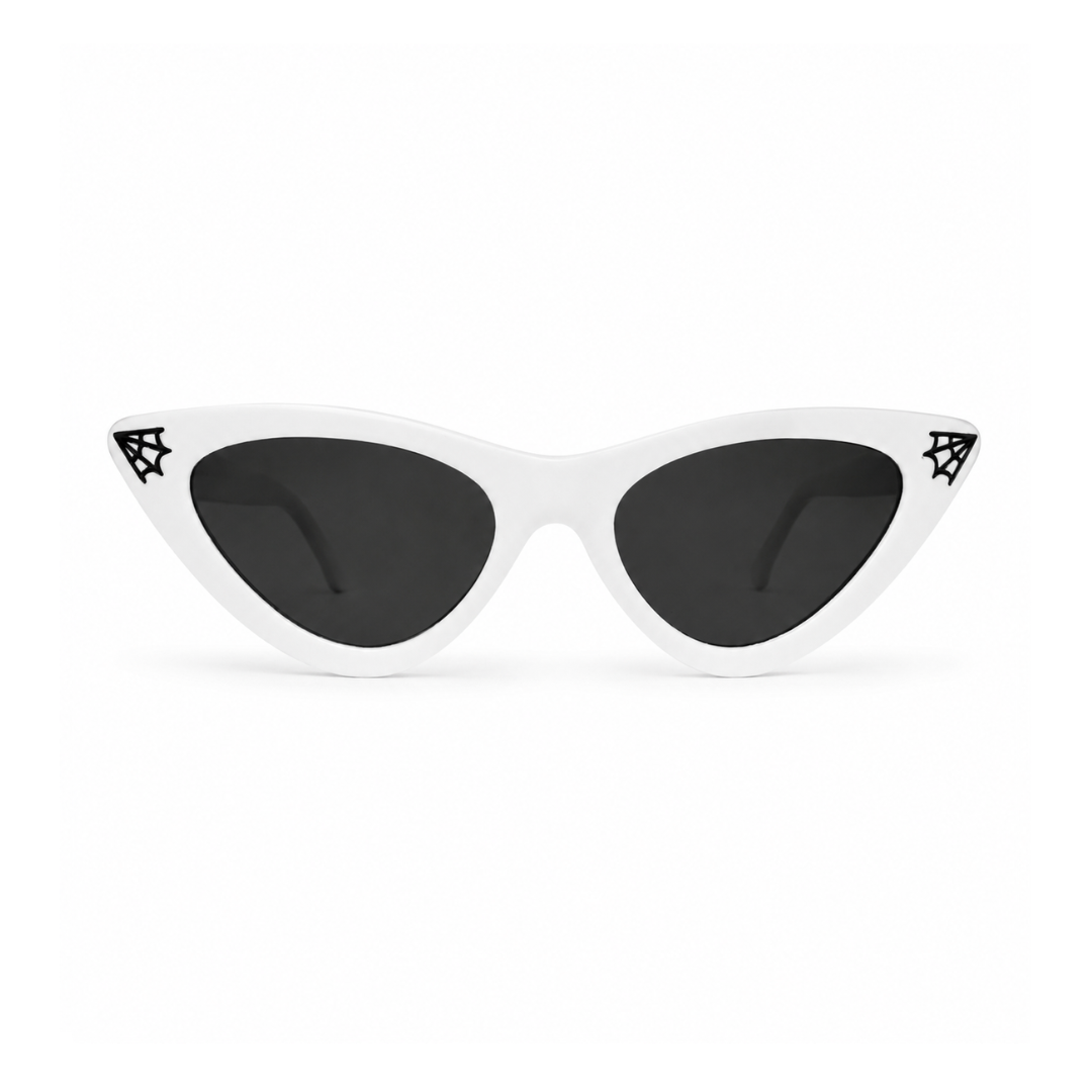 Black eyeglasses on a white background