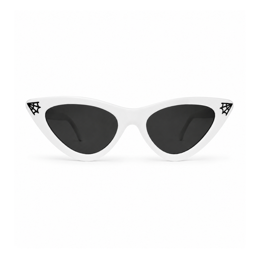 Black eyeglasses on a white background