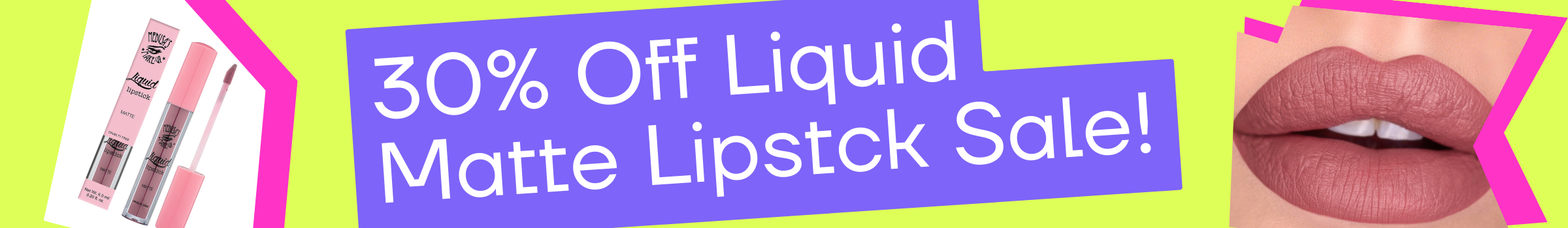 30% off liquid matte lipstick sale