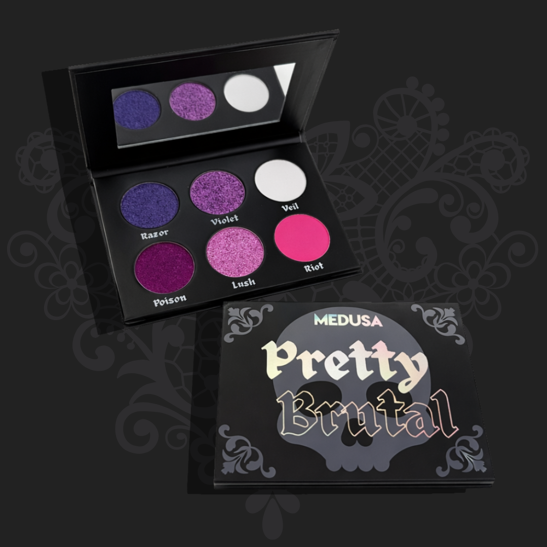 pretty brutal pink and purple eyeshadow palette
