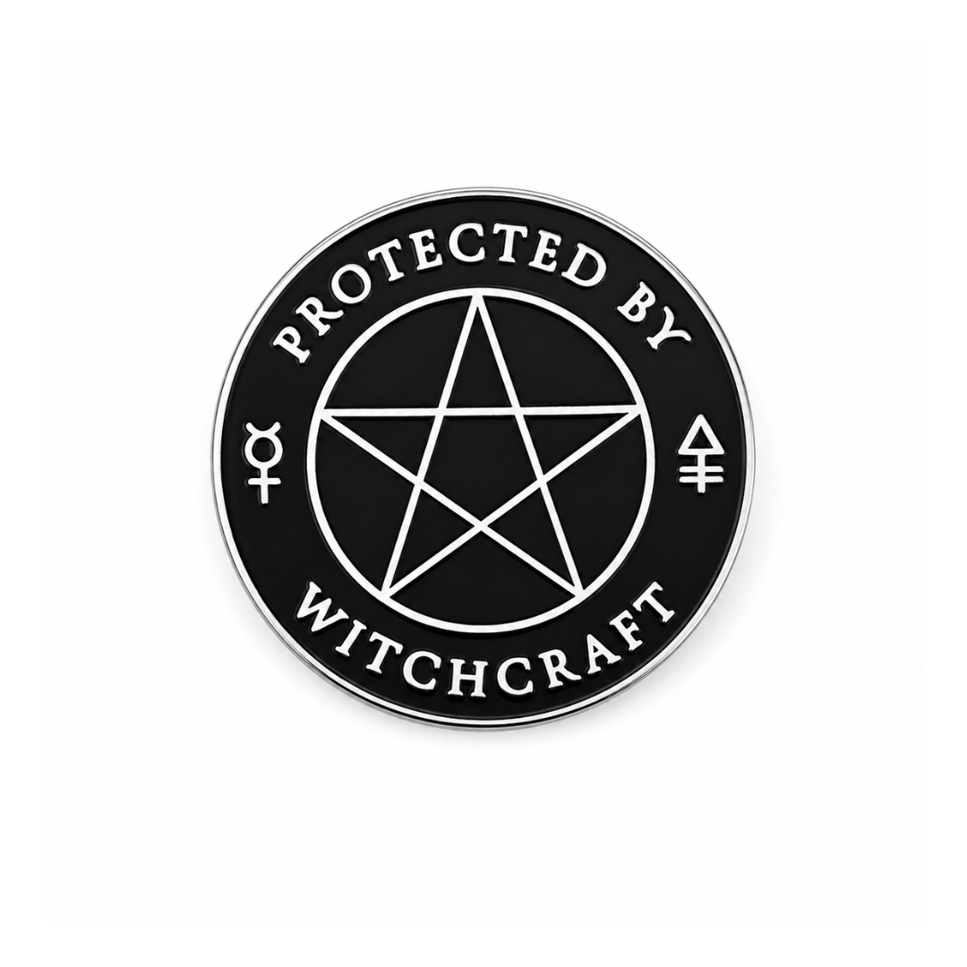 protected by witchcraft pin