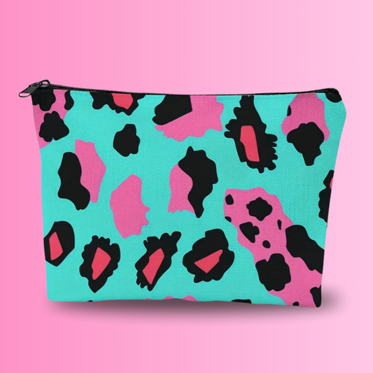 neon leopard bag