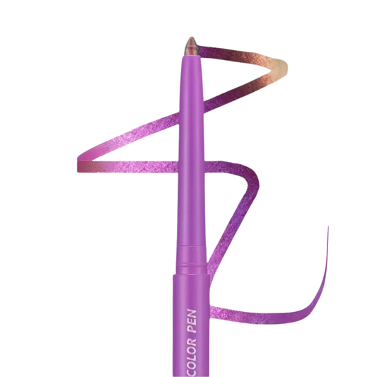 Purple color pen with a wavy design on a white background