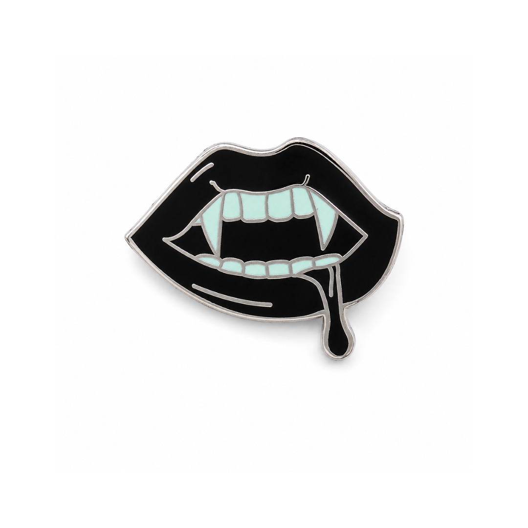 vampire teeth pin