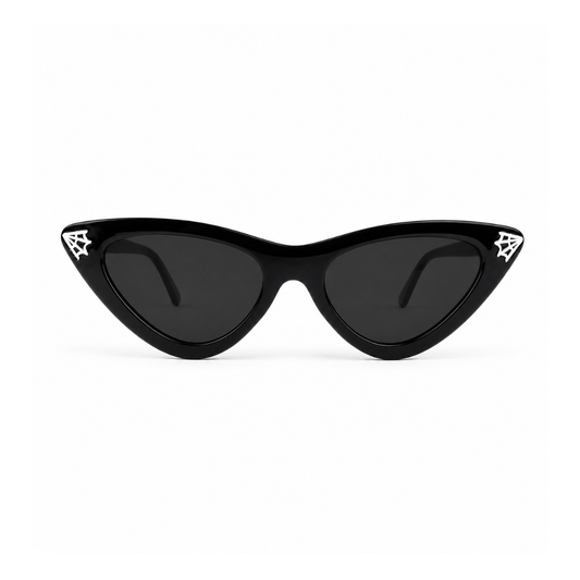 Black sunglasses with a clear background