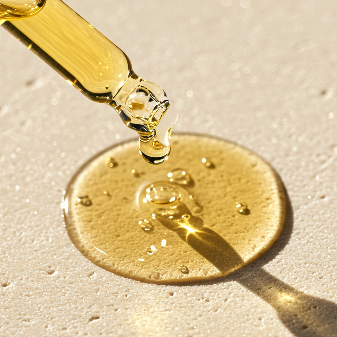 Oil drops on a surface