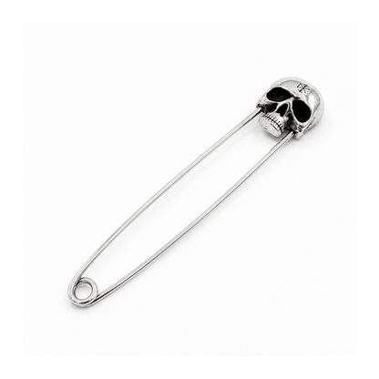 skull safety pin