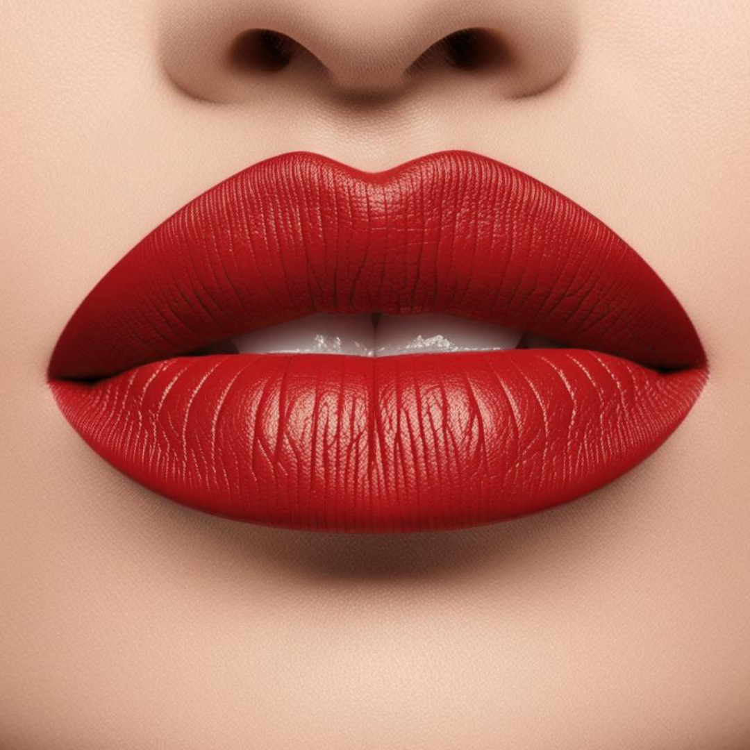 model lips red bewitched