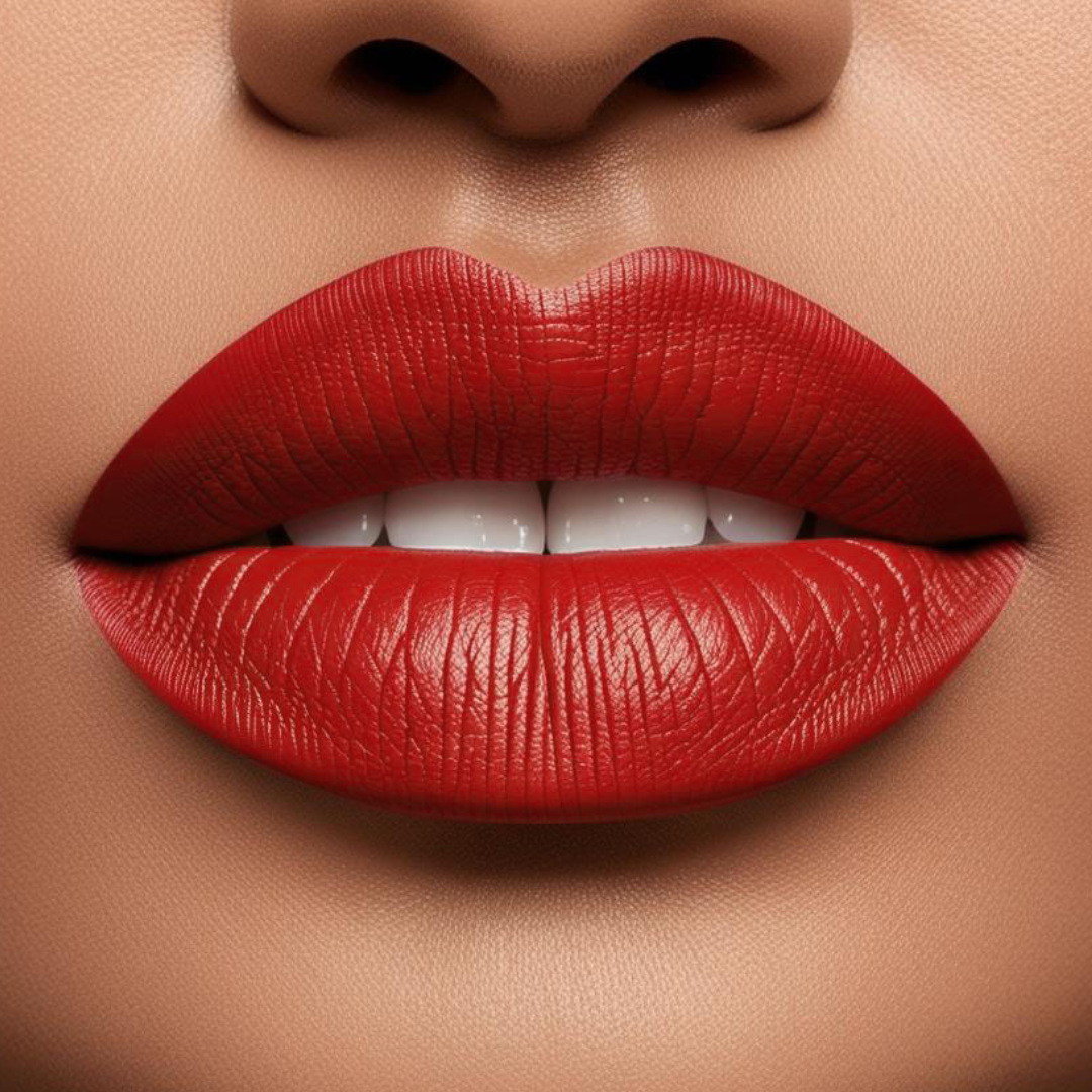 model lips red bewitched