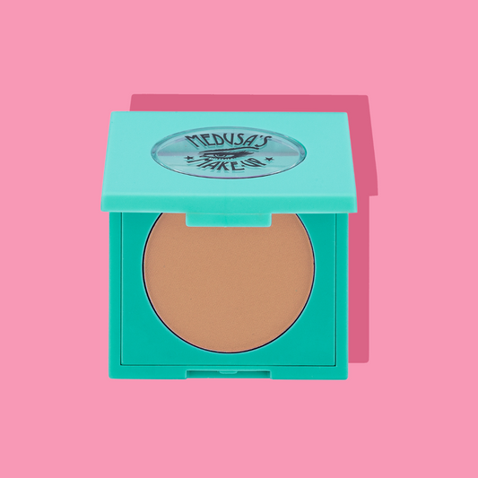 tropical eyeshadow on pink background