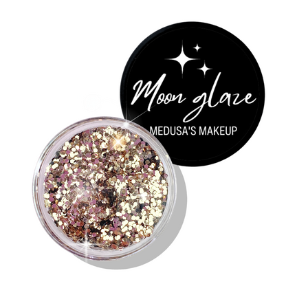 Moon Glaze - Fiz a sandy gold chunky glitter gel