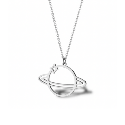 Return to Saturn Necklace - Silver