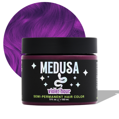 Medusa hair dye purple pink violet hour