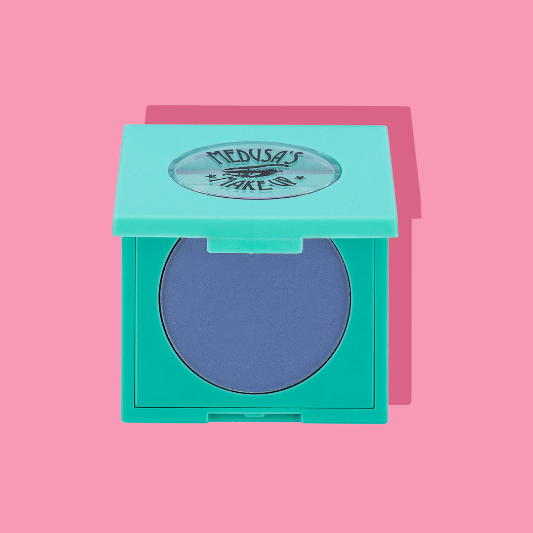 tropical eyeshadow on pink background