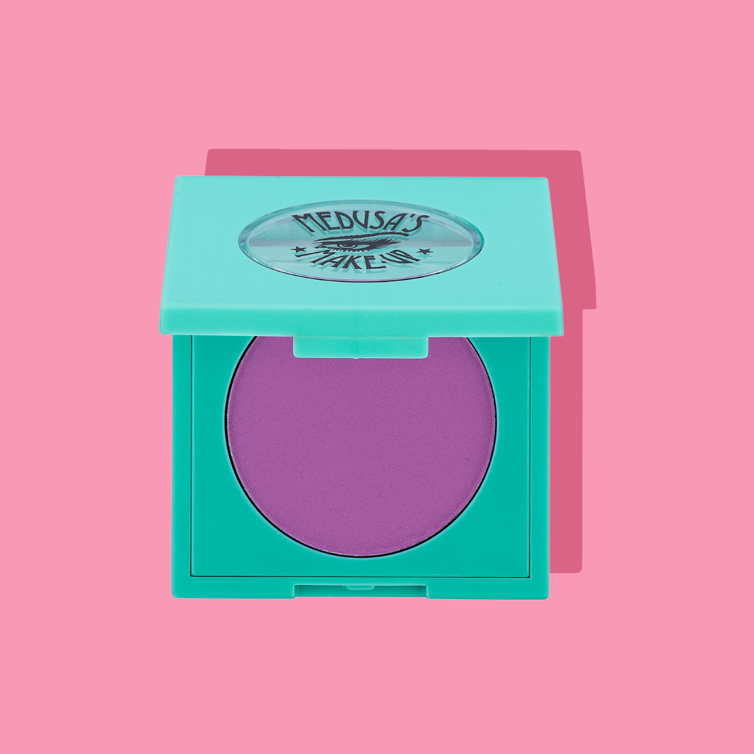 tropical eyeshadow on pink background