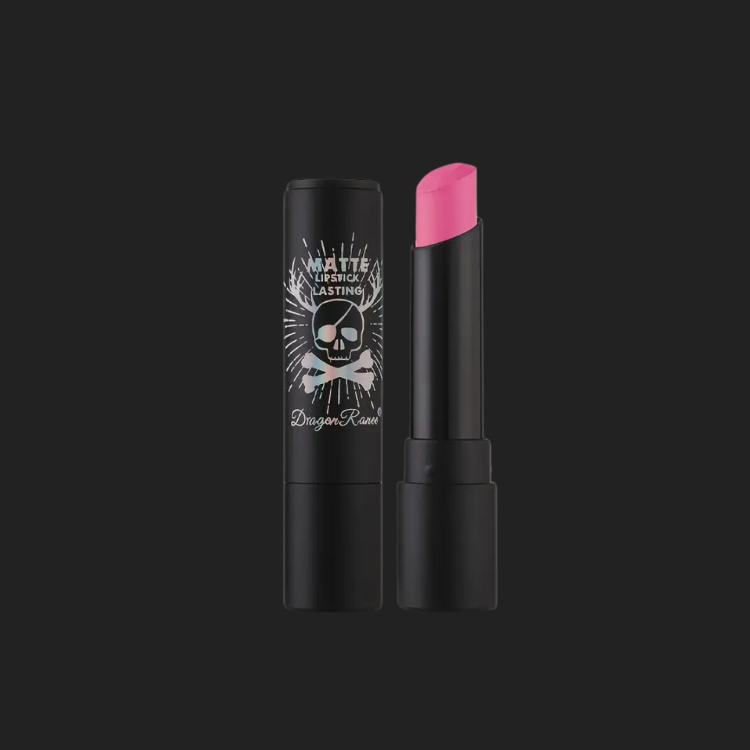 matte light pink lipstick