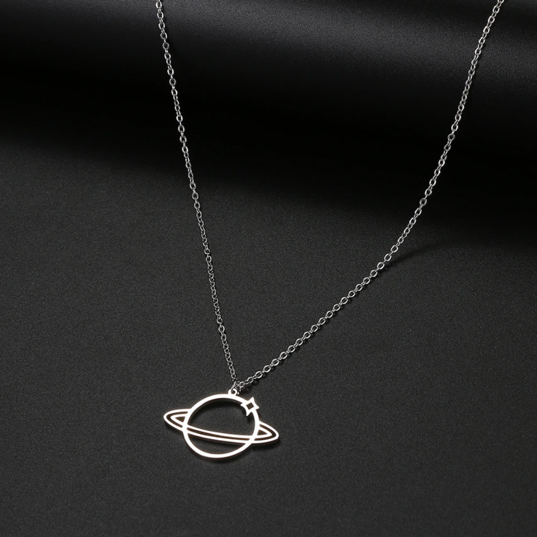 Return to Saturn Necklace - Silver