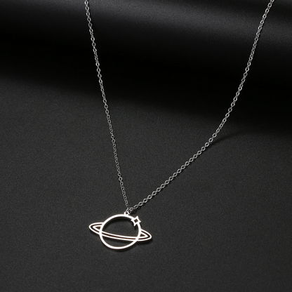 Return to Saturn Necklace - Silver