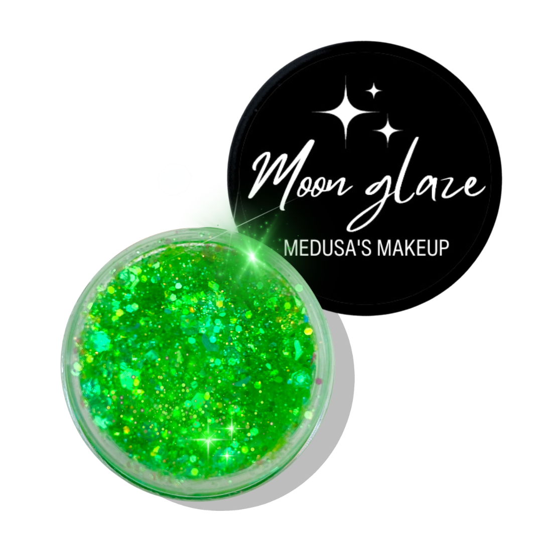Moon Glaze green glitter gel